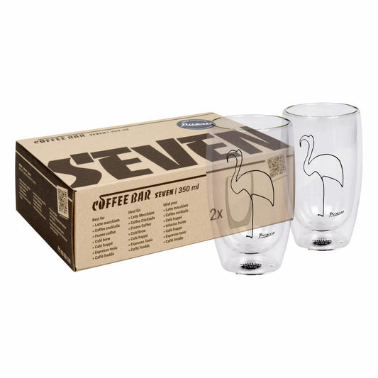 Könitz Doppelwandige Kaffeegläser 2er Set Coffee Bar Seven - Picasso Le Flamand, Glas, Schwarz, 350 ml, 17 5 800 2967