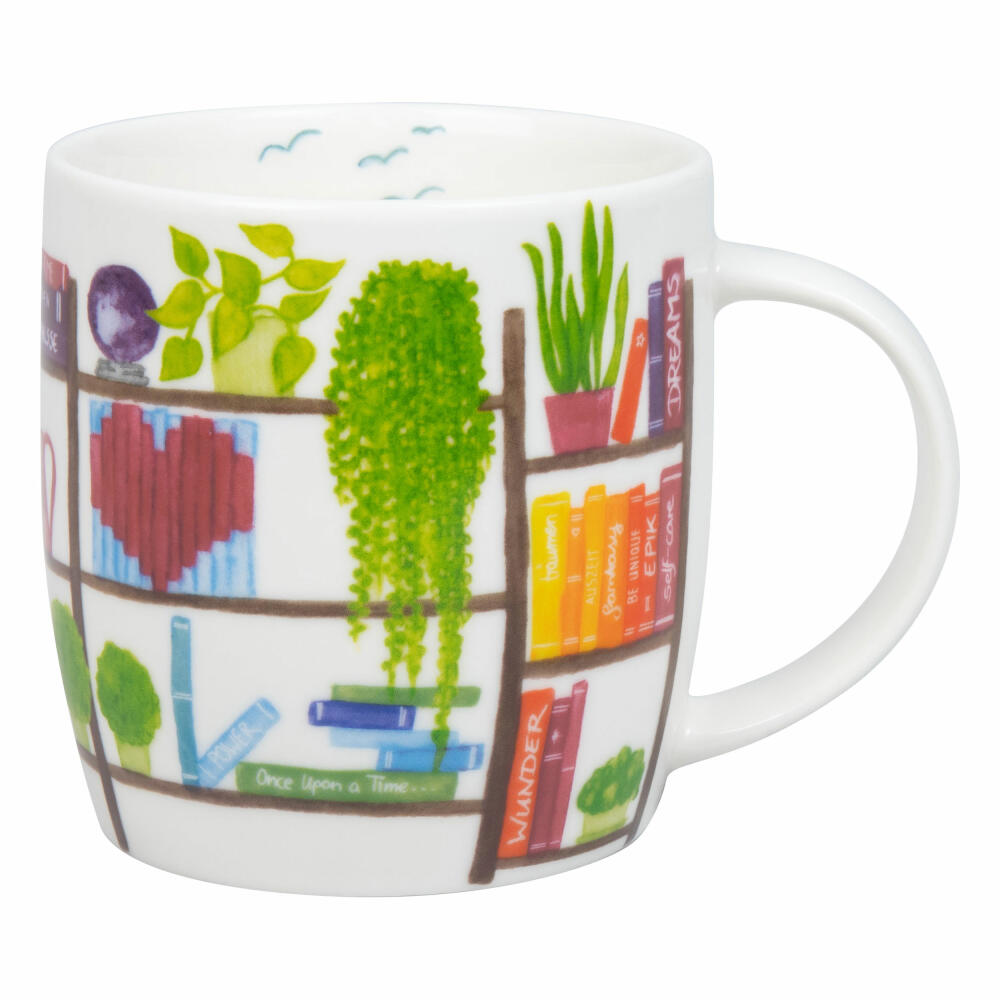 Könitz Becher Bunte Bücher, Tasse, New Bone China, Bunt, 400 ml, 11 7 275 2943