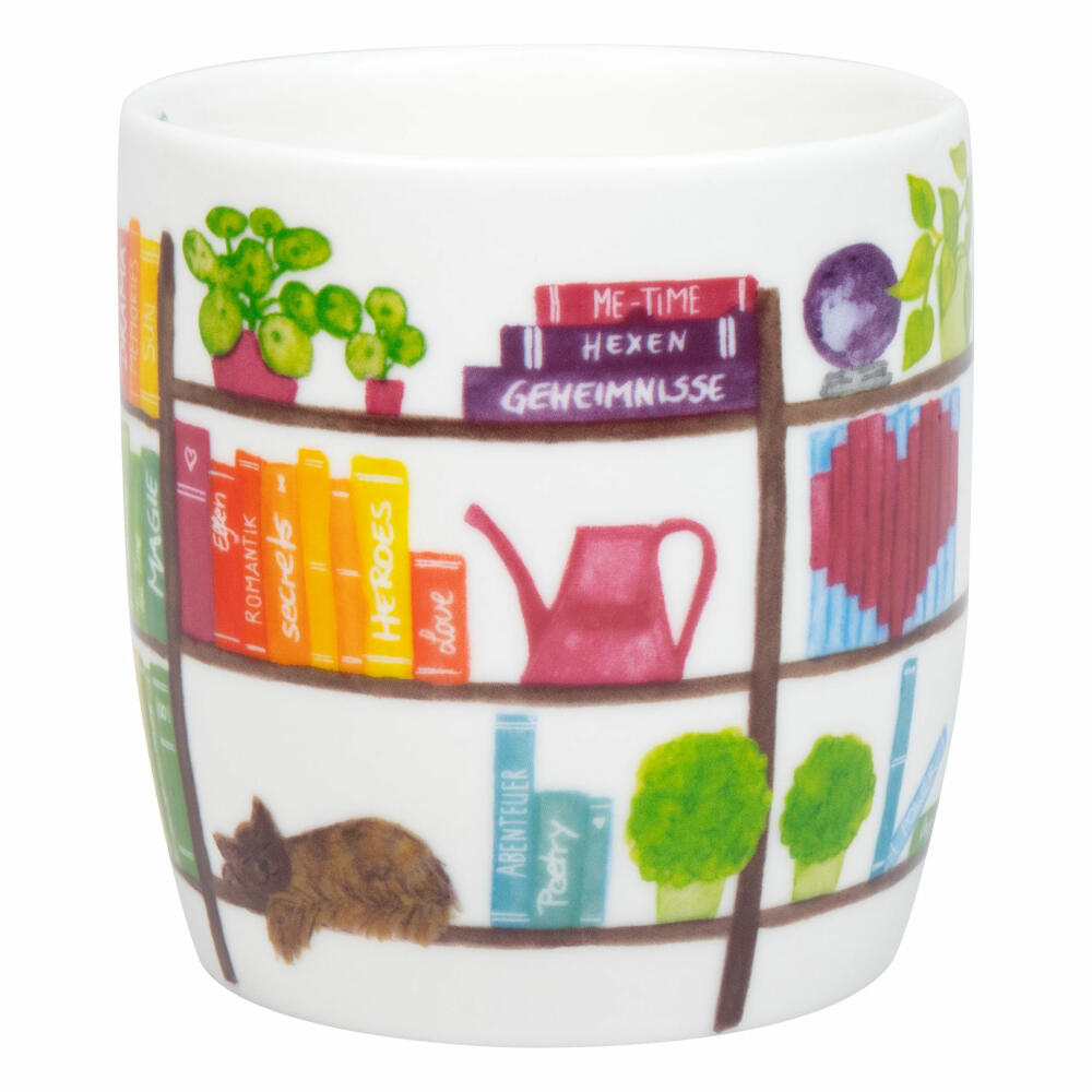 Könitz Becher Bunte Bücher, Tasse, New Bone China, Bunt, 400 ml, 11 7 275 2943
