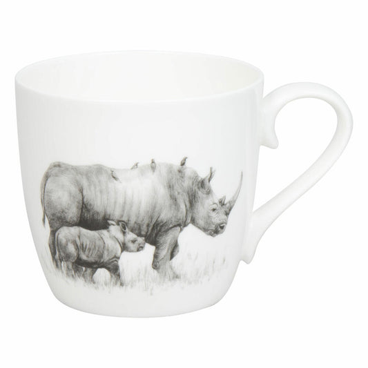 Könitz Becher Amazing Animals - Nashörner, Bone China, Schwarz, 425 ml, 11 2 057 2955