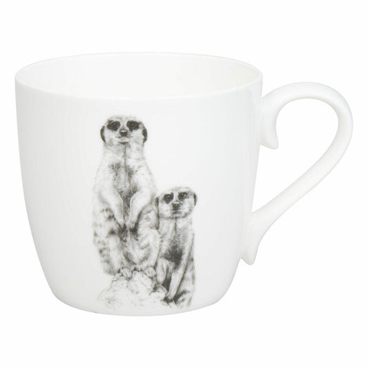 Könitz Becher Amazing Animals - Erdmännchen, Bone China, Schwarz, 425 ml, 11 2 057 2957