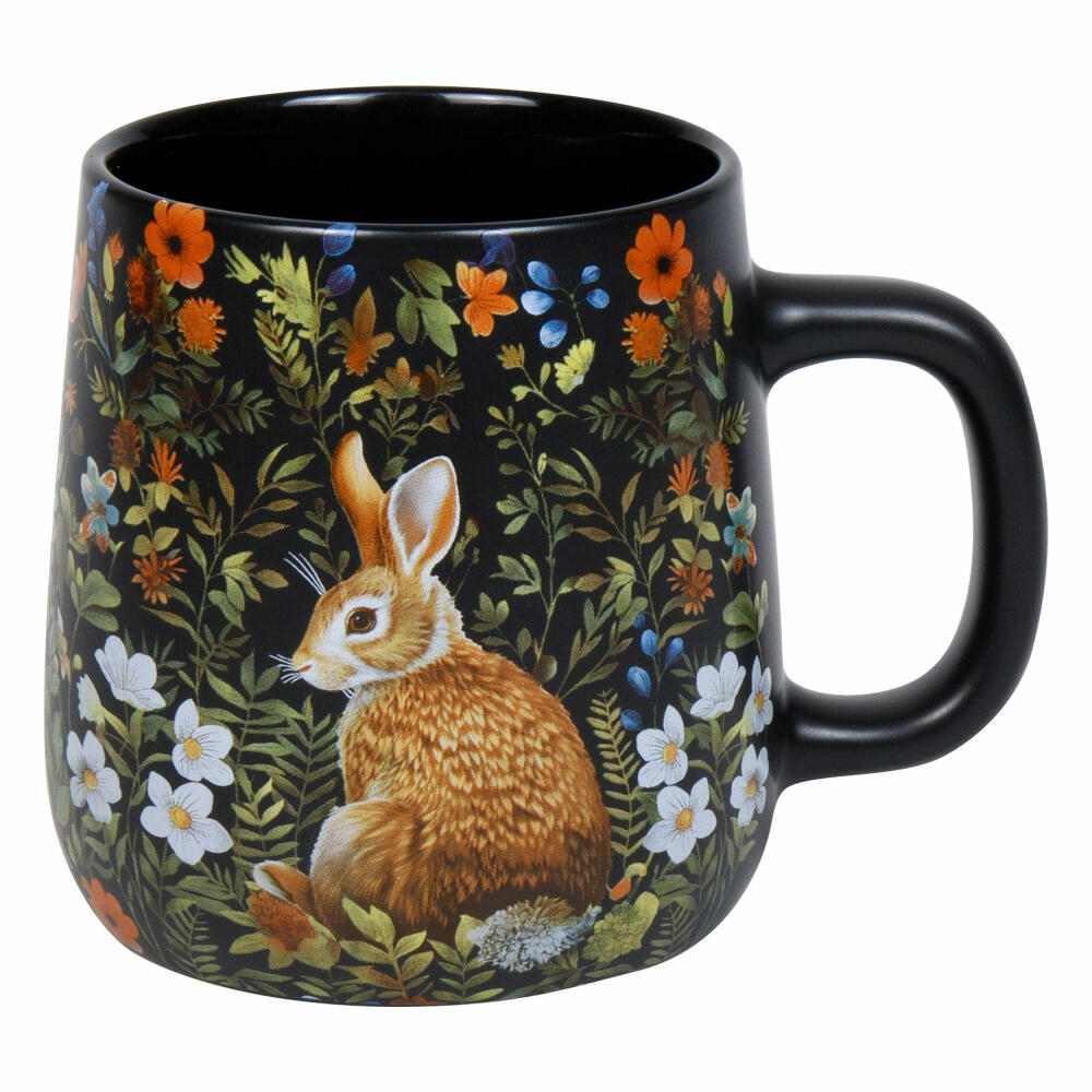 Könitz Becher Forest Wildlife - Rabbit, New Bone China, Schwarz, 395 ml, 11 7 239 2959