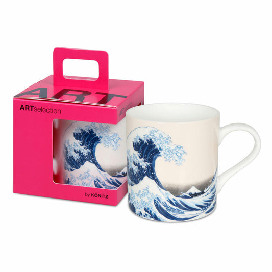 Könitz Becher Fine Art - The great Wave, in Geschenkbox, Bone China, Blau, 400 ml, 11 5 004 1975