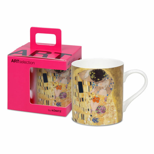 Könitz Becher Der Kuss I - Gustav Klimt, in Geschenkbox, Bone China, Bunt, 400 ml, 11 5 004 2765