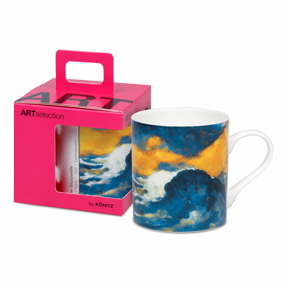 Könitz Becher Hohe Sturzwelle - Emil Nolde, in Geschenkbox, Bone China, Blau, 400 ml, 11 5 004 2792