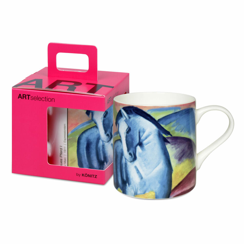 Könitz Becher Blaues Pferd I - Franz Marc, in Geschenkbox, Bone China, Bunt, 400 ml, 11 5 004 2718