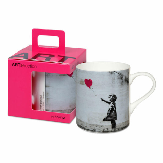 Könitz Becher Girl with Balloon - Banksy, in Geschenkbox, Bone China, Bunt, 400 ml, 11 5 004 2721