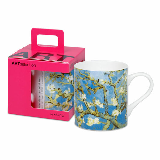 Könitz Becher Bloeiende Amandeltakken - Van Gogh, in Geschenkbox, Bone China, Blau, 400 ml, 11 5 004 2922