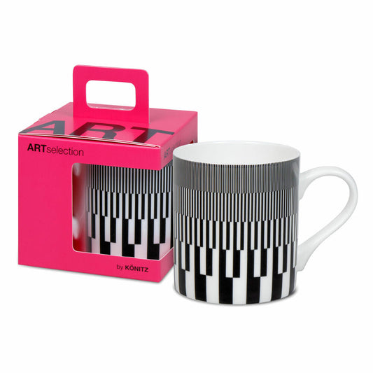 Könitz Becher Graphic 570C - Marcello Morandini, in Geschenkbox, Bone China, Schwarz, 400 ml, 11 5 004 2909