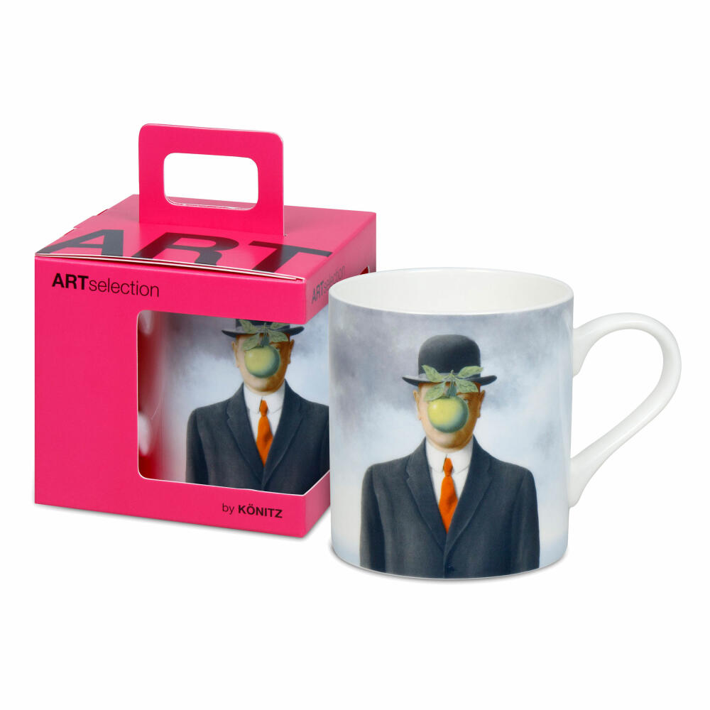 Könitz Becher Le fils de l homme - Rene Magritte, in Geschenkbox, Bone China, Blau, 400 ml, 11 5 004 2925