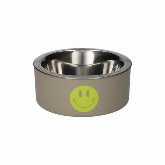 Gift Company Futternapf Love Pets S, Smiley, Fressnapf, Wassernapf, Edelstahl / Eisen, Sandstone, Ø 17 cm, 1216503029