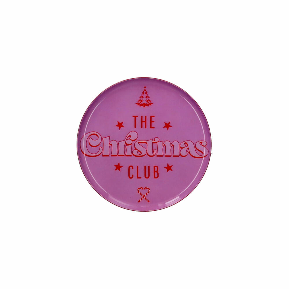 Gift Company Dekotablett Love Trays XS, The Christmas Club, Tablett, Eisen, Rosa, Ø 12.7 cm, 1214602012