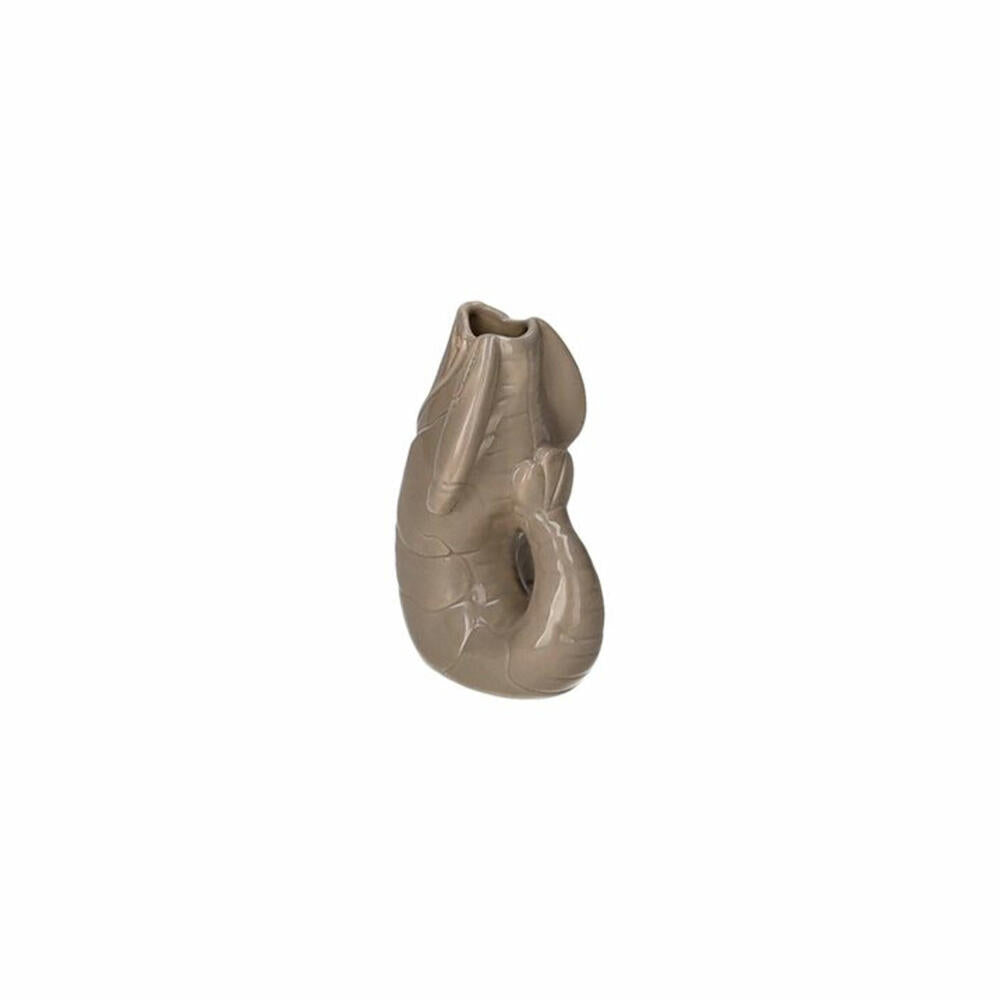 Gift Company Vase Madame Crevette XS, Dekovase in Hummer-Form, Steingut, Sandstone, H 14 cm, 1214502029