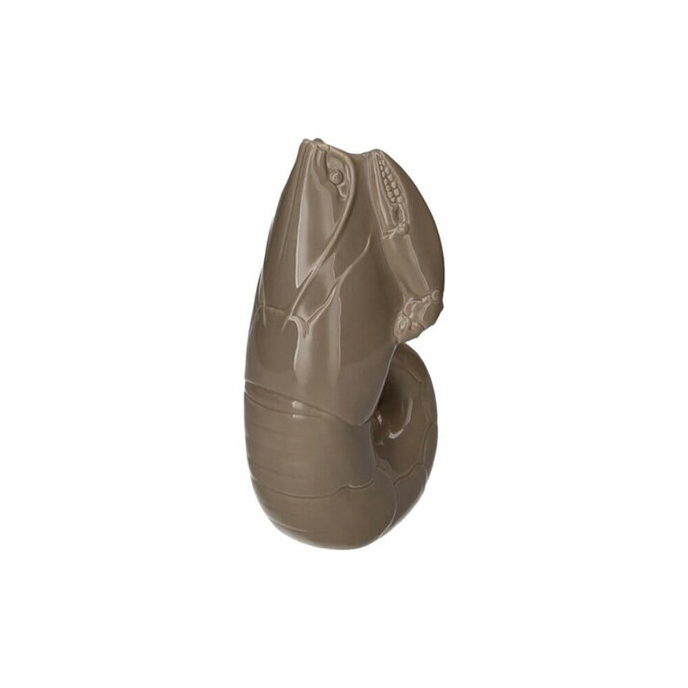 Gift Company Vase Madame Crevette S, Dekovase in Hummer-Form, Steingut, Sandstone, H 26.7 cm, 1214503029