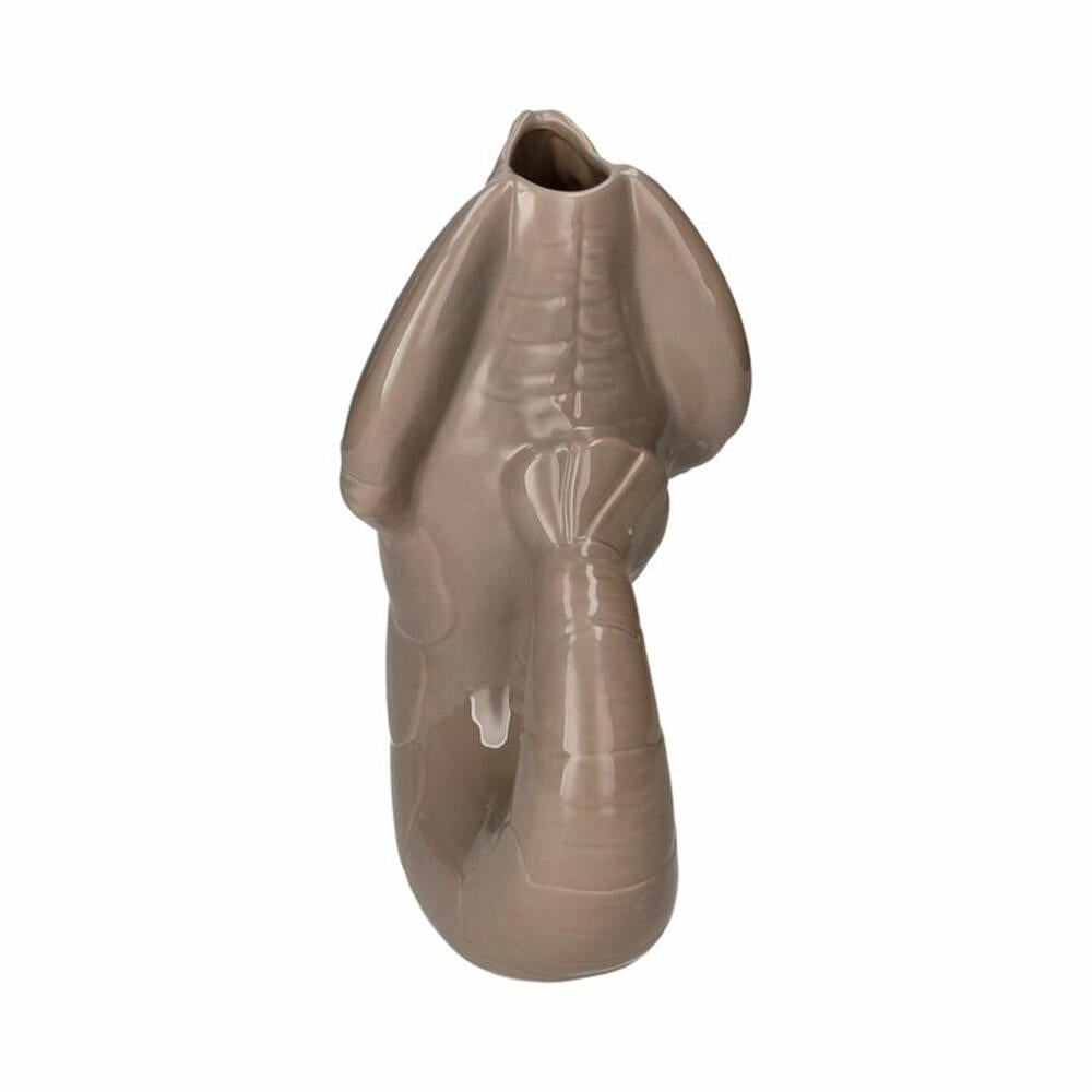 Gift Company Vase Madame Crevette L, Dekovase in Hummer-Form, Steingut, Sandstone, H 32 cm, 1214505029