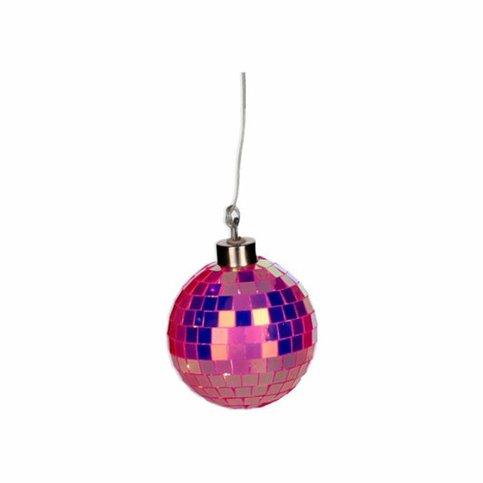 Gift Company LED-Kugel Disco, Discokugel, Weihnachtskugel, Dekokugel, Glas / Polyester, Neon Pink, Ø 8 cm, 1217903082