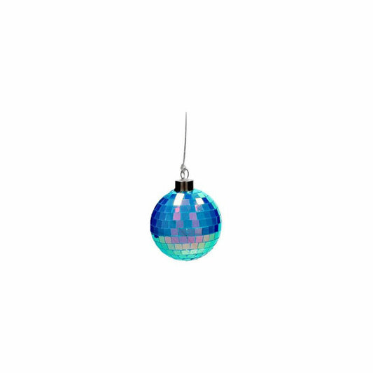 Gift Company LED-Kugel Disco, Discokugel, Weihnachtskugel, Dekokugel, Glas / Polyester, Neon Blau, Ø 8 cm, 1217903087