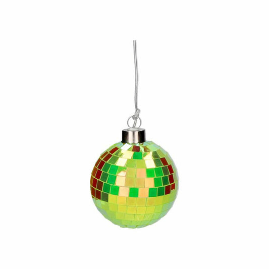 Gift Company LED-Kugel Disco, Discokugel, Weihnachtskugel, Dekokugel, Glas / Polyester, Neon Grün, Ø 8 cm, 1217903084
