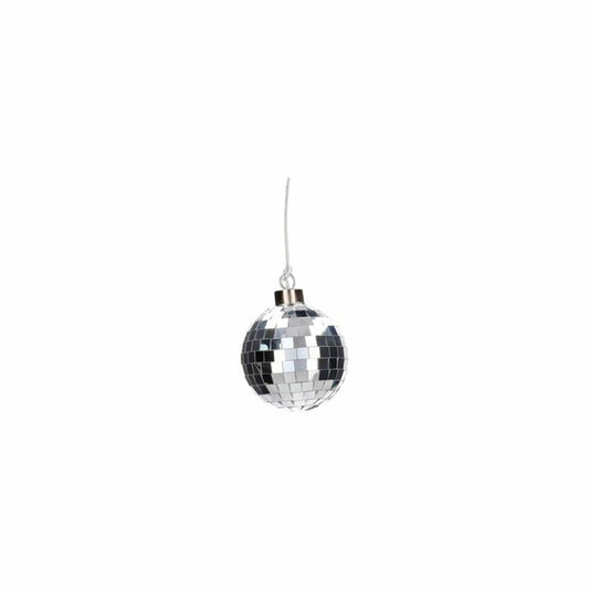 Gift Company LED-Kugel Disco, Discokugel, Weihnachtskugel, Dekokugel, Glas / Polyester, Silber, Ø 8 cm, 1217903022