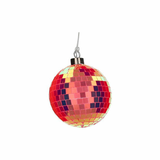 Gift Company LED-Kugel Disco, Discokugel, Weihnachtskugel, Dekokugel, Glas / Polyester, Neon Orange, Ø 10 cm, 1217904085