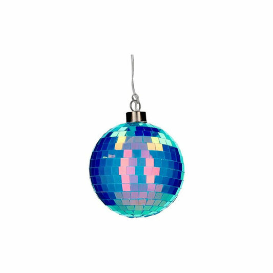 Gift Company LED-Kugel Disco, Discokugel, Weihnachtskugel, Dekokugel, Glas / Polyester, Neon Blau, Ø 10 cm, 1217904087
