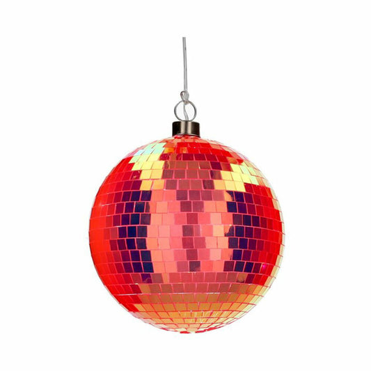 Gift Company LED-Kugel Disco, Discokugel, Weihnachtskugel, Dekokugel, Glas / Polyester, Neon Orange, Ø 15 cm, 1217905085