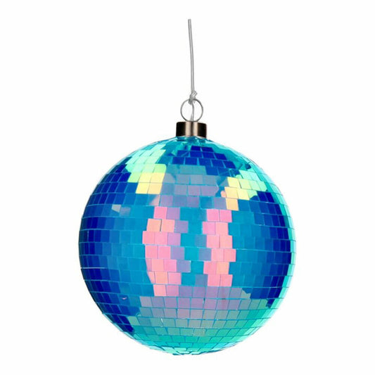 Gift Company LED-Kugel Disco, Discokugel, Weihnachtskugel, Dekokugel, Glas / Polyester, Neon Blau, Ø 15 cm, 1217905087