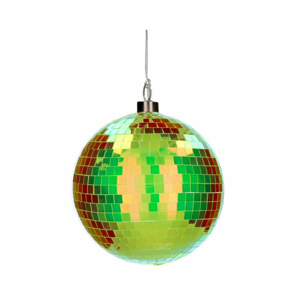 Gift Company LED-Kugel Disco, Discokugel, Weihnachtskugel, Dekokugel, Glas / Polyester, Neon Grün, Ø 15 cm, 1217905084