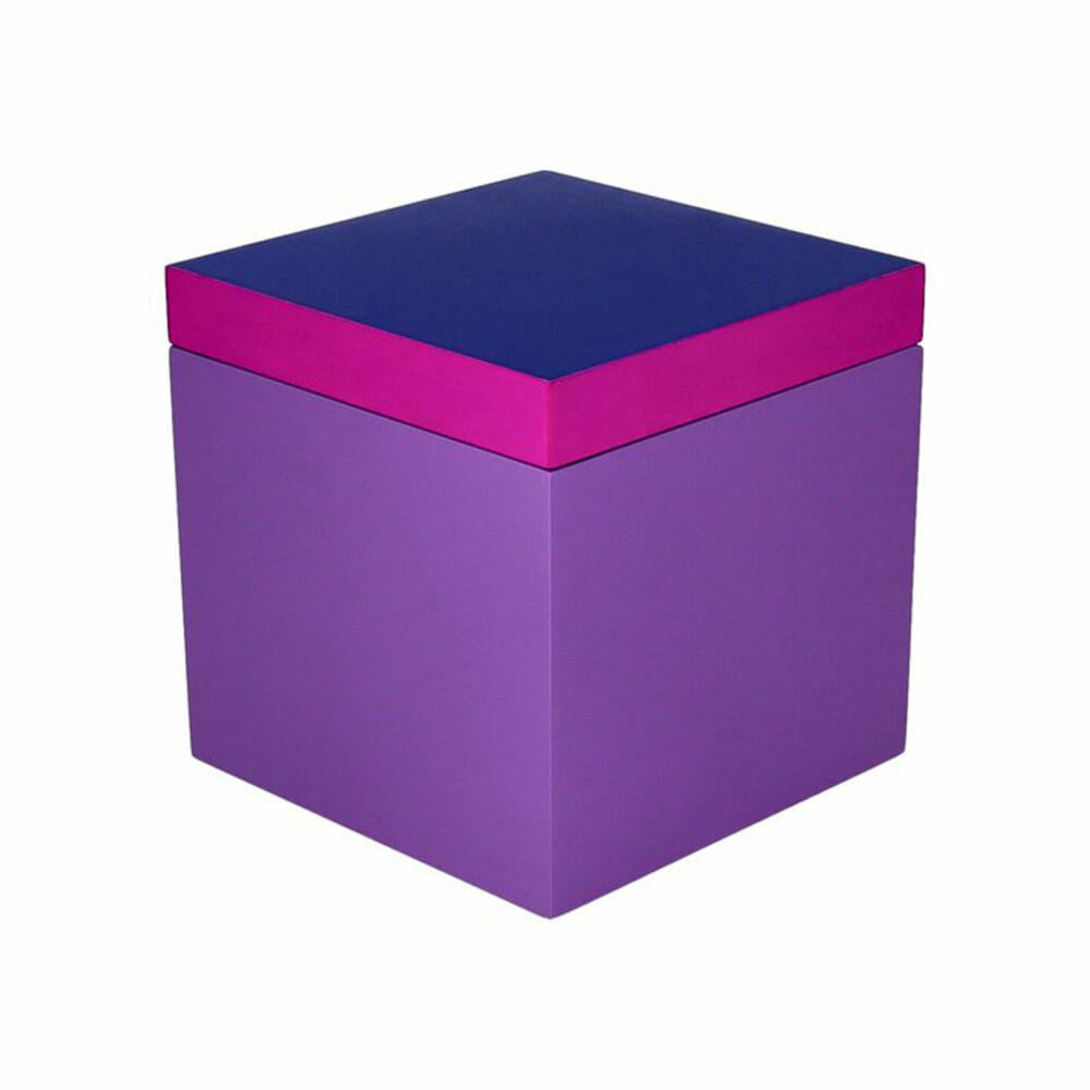 Gift Company Box Neo S, Aufbewahrungsbox, MDF, Dunkelblau / Neon Lila, 13 x 13 cm, 1218003009