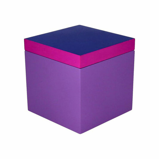 Gift Company Box Neo S, Aufbewahrungsbox, MDF, Dunkelblau / Neon Lila, 13 x 13 cm, 1218003009