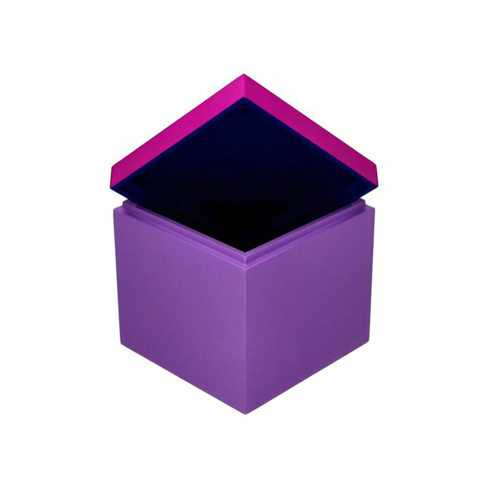 Gift Company Box Neo S, Aufbewahrungsbox, MDF, Dunkelblau / Neon Lila, 13 x 13 cm, 1218003009
