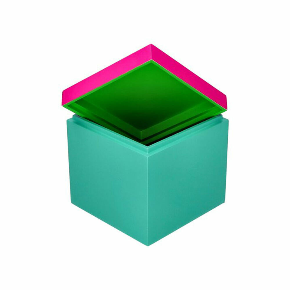Gift Company Box Neo S, Aufbewahrungsbox, MDF, Neon Grün / Neon Pink / Türkis, 13 x 13 cm, 1218003084