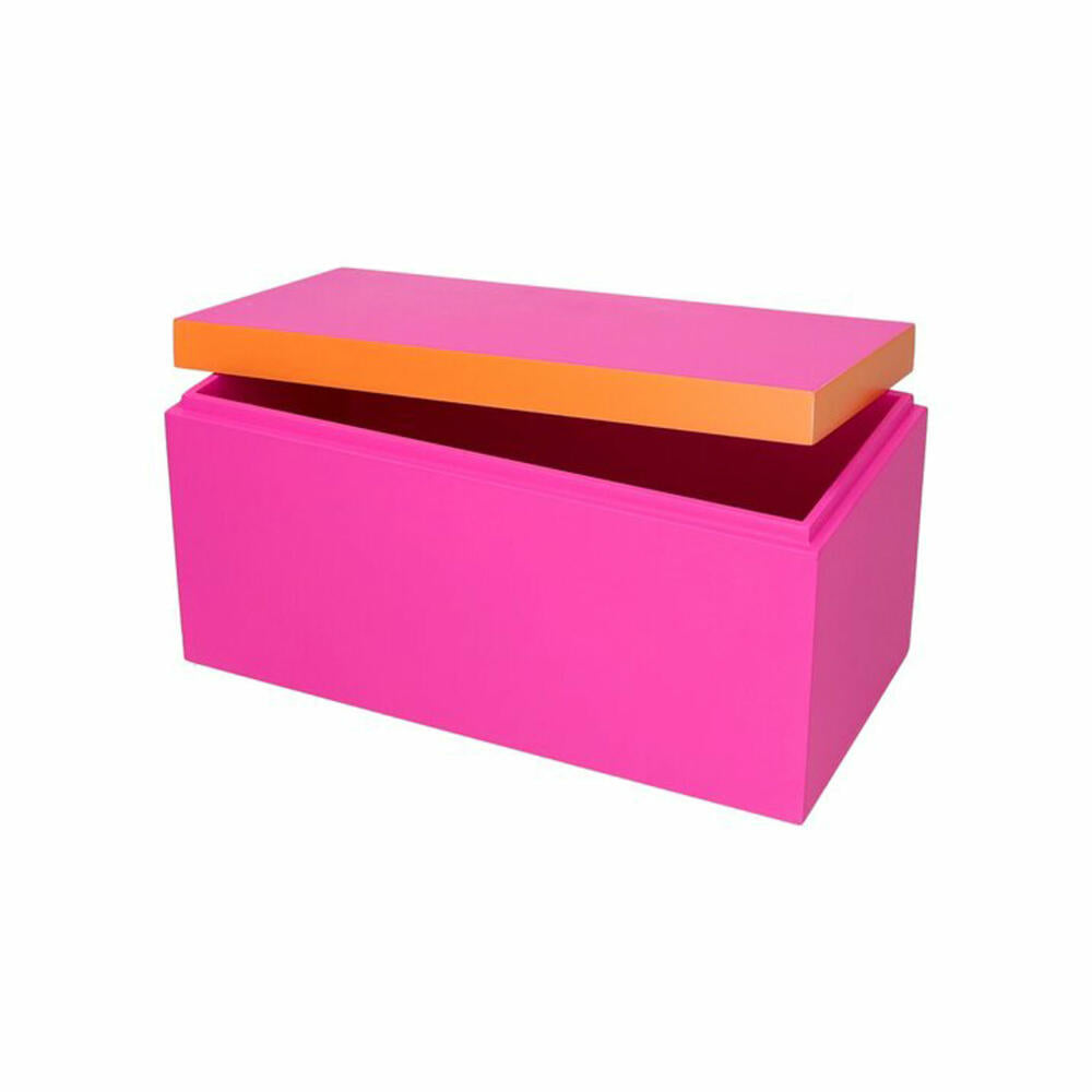 Gift Company Box Neo M, Aufbewahrungsbox, MDF, Neon Pink / Neon Orange, 26 x 13 cm, 1218004082