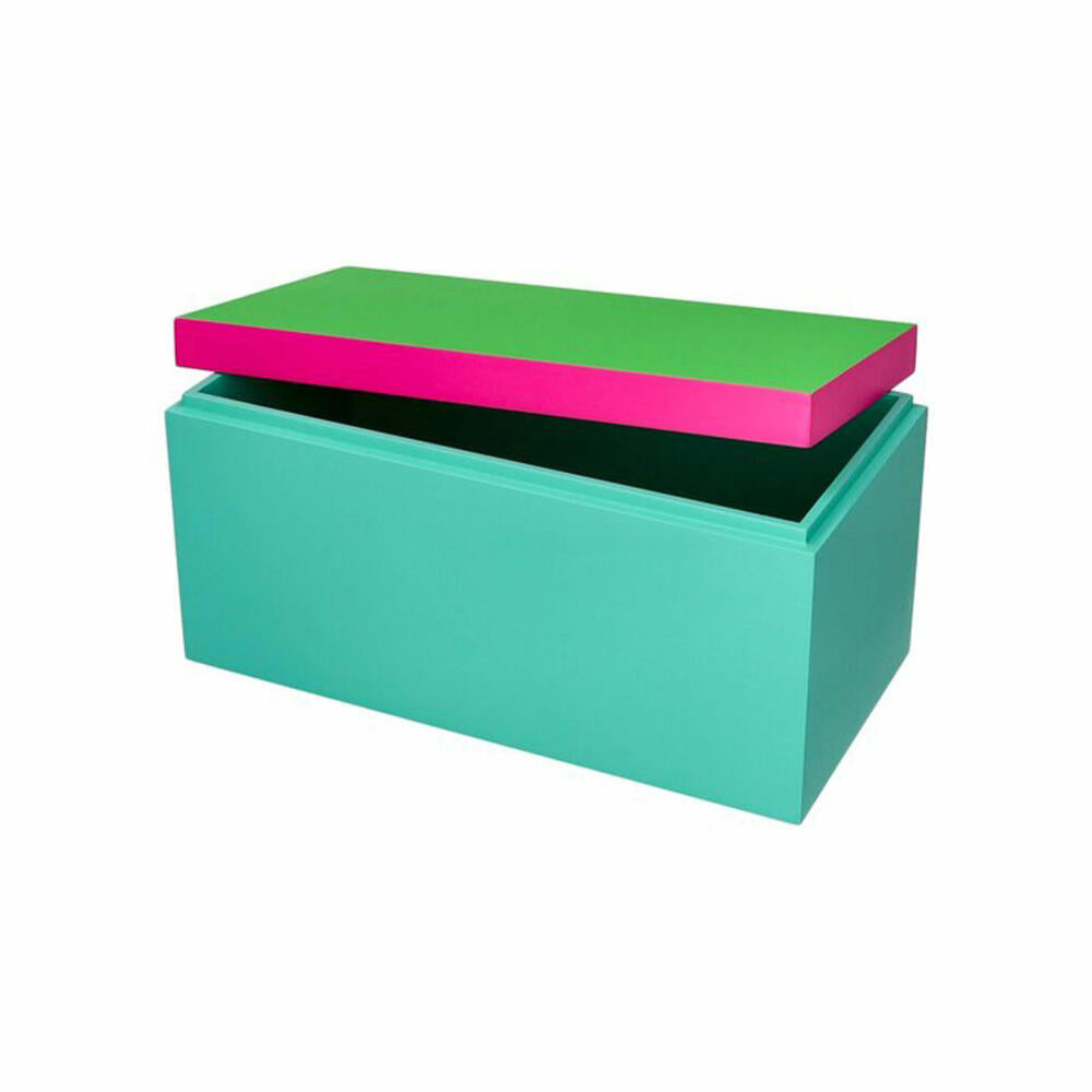 Gift Company Box Neo M, Aufbewahrungsbox, MDF, Neon Grün / Neon Pink / Türkis, 26 x 13 cm, 1218004084