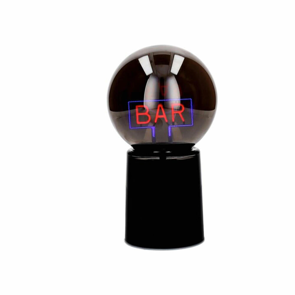 Gift Company LED-Leuchtkugel Glowmance, Bar, Neonlicht, Dekolicht, Glas / Kunststoff, Schwarz, H 21 cm, 1217701002