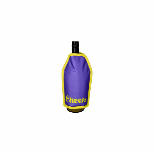 Gift Company Kühlmanschette Froid, Cheers my dears!, Flaschenkühler, Weinkühler, Lila / Gelb, 1218701014