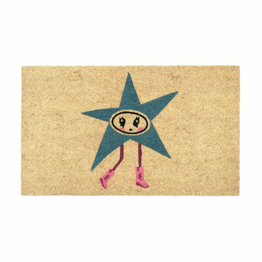 Gift Company Fußmatte Stern, Türmatte, Schmutzfangmatte, Kokos / PVC, Natur, 75 x 45 cm, 1235901007