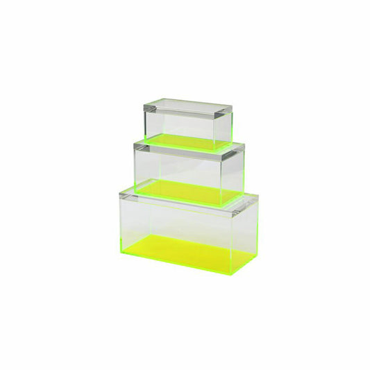 Gift Company Box Tokio, 3-tlg., mit Deckel, Aufbewahrungsbox, Acryl, Grün, 1236101008
