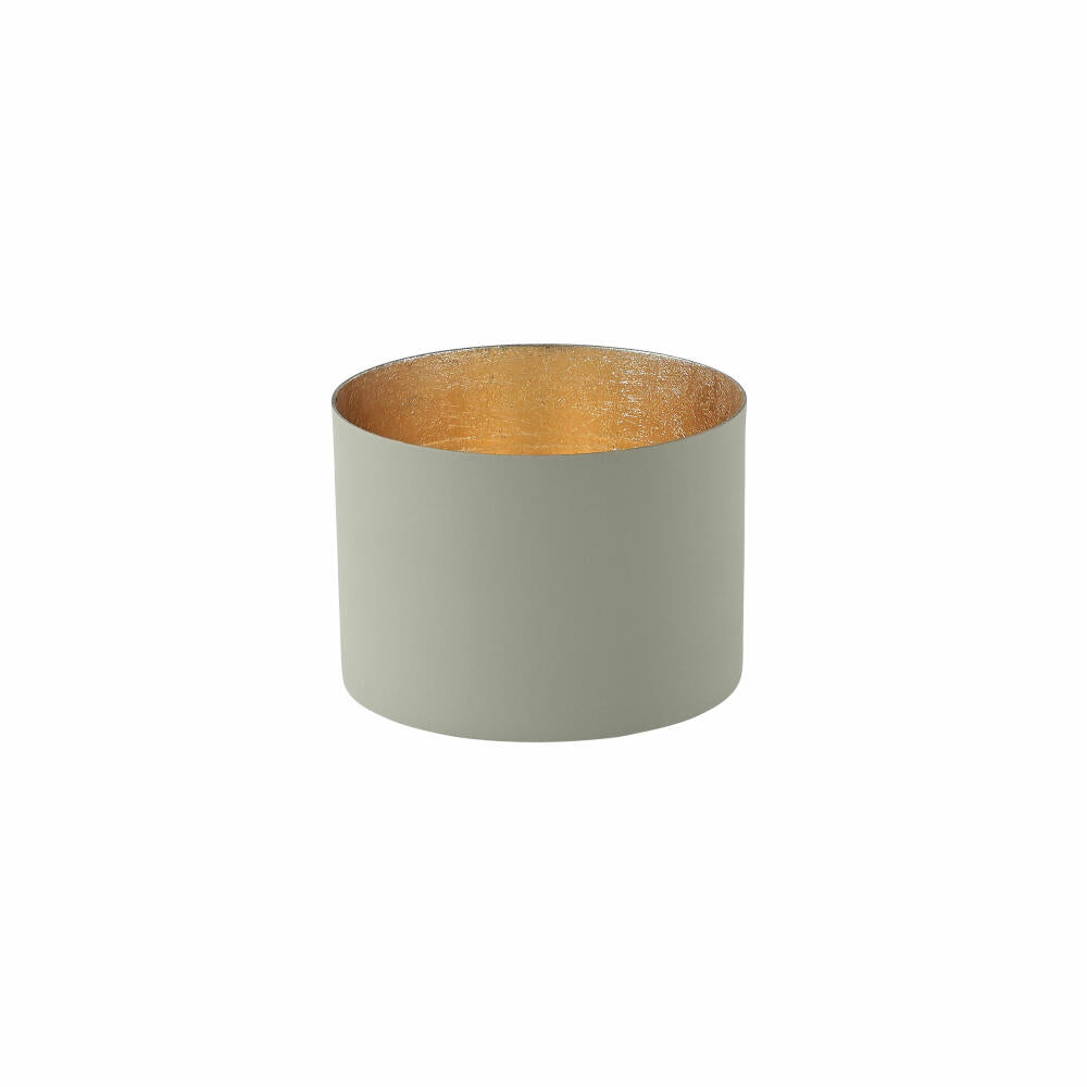 Gift Company Windlicht Chennai M, Tealight Holder, Candle Holder, Iron, Cool Gray, Gold, 7.5 cm, 1054604061