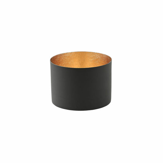 Gift Company Windlicht Chennai M, Teelichthalter, Kerzenhalter, Eisen, Schwarz, Gold, 7.5 cm, 1054604002