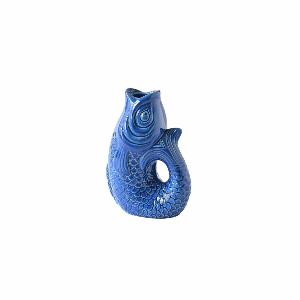 Gift Company candle holder Monsieur Carafon S, fish-shaped candle holder, stoneware, azure, 16.2 cm, 1055303070