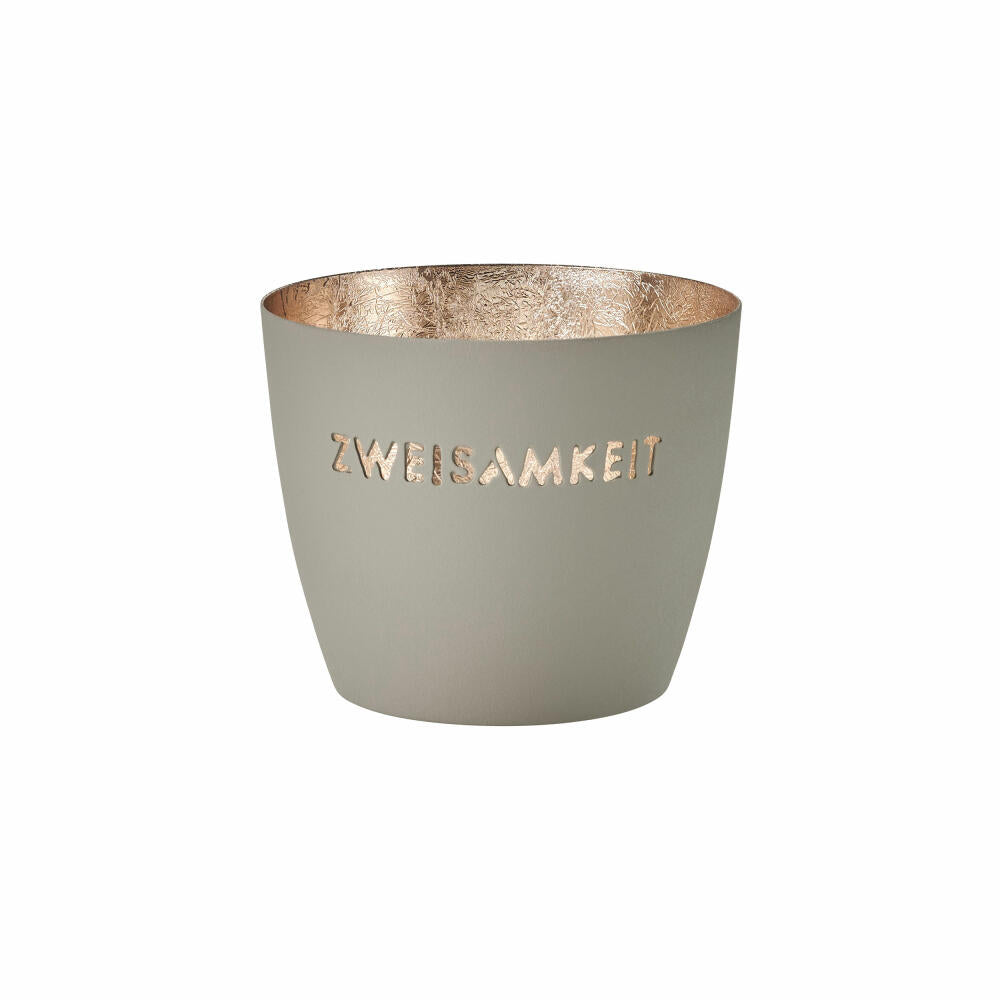 Gift Company Windlight Madras Togetherness M, Tealight Holder, Candle Holder, Iron, Flannel, Gold, 8.5 cm, 1063704030