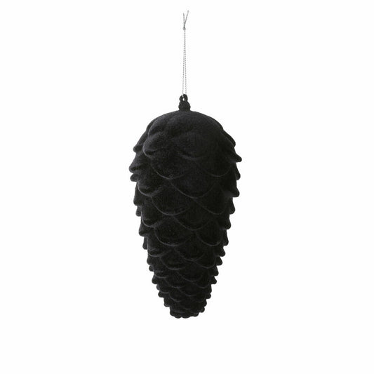Gift Company Solna Tannenzapfen, Geflockt, Weihnachten, Dekoration, Deko, Anhänger, Kunststoff, Schwarz, 19 cm, 1065701002