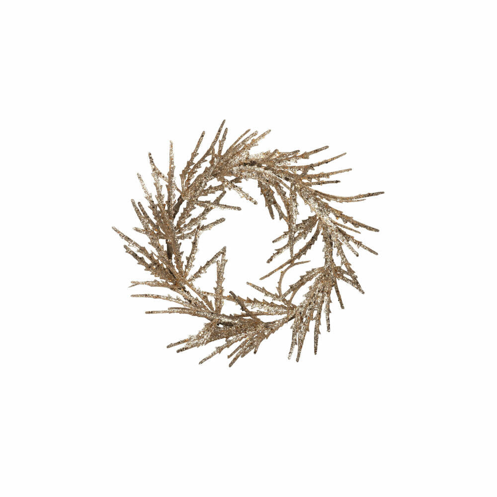 Gift Company Seoul Kranz mit Glitzer, Türkranz, Dekoration, Deko, Gold, 26 cm, 1076701021