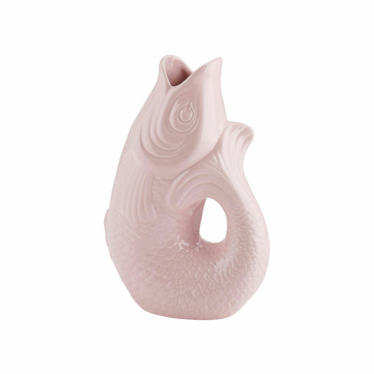 Gift Company Vase Monsieur Carafon S, Dekovase in Fisch-Form, Steingut, Sea Pink, 25 cm, 1087403012
