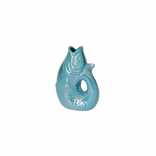 Gift Company Vase Monsieur Carafon XS, decorative fish-shaped vase, stoneware, Rainbow Ocean, 13 cm, 1087402093