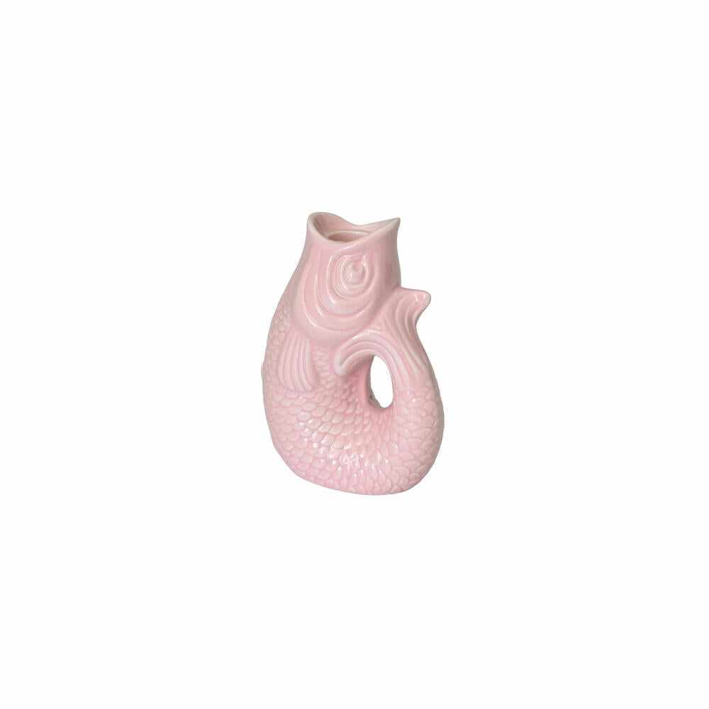 Gift Company Kerzenhalter Monsieur Carafon XS, Kerzenständer in Fisch-Form, Steingut, Sea Pink, H 12.7 cm, 1055302012
