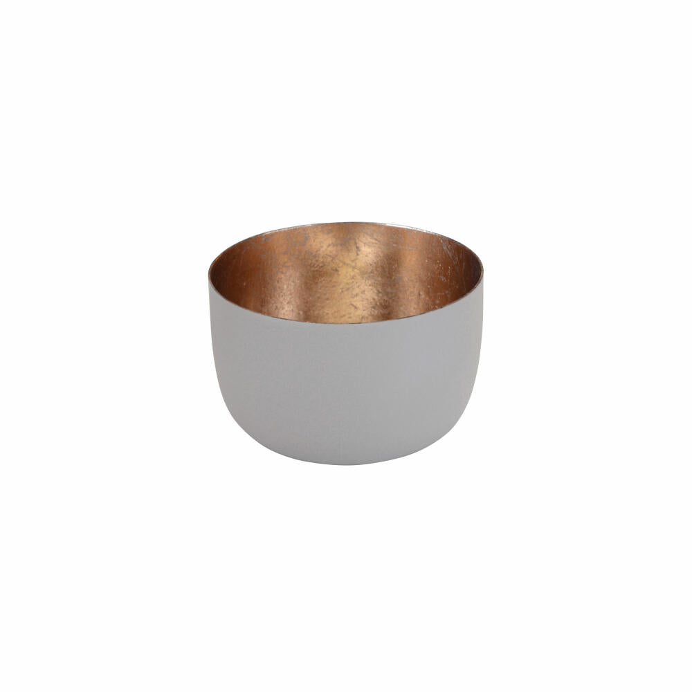 Gift Company Windlicht Madras S, Teelichthalter, Kerzenhalter, Eisen, Sandstone / Gold, H 5 cm, 78214