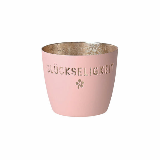 Gift Company Windlicht Madras Glückseligkeit M, Teelichthalter, Kerzenhalter, Eisen, Blush, Gold, 8.5 cm, 1030104062
