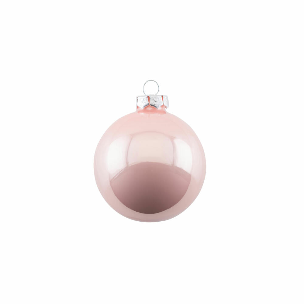 Gift Company Christbaumkugel Opal, Weihnachtskugel, Baumschmuck, Glas, Blush, Ø 6 cm, 11693